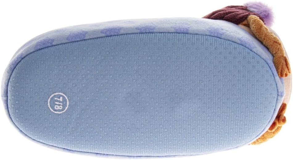 Disney Frozen Elsa and Anna Girls Slippers - Plush Non-Slip Comfy Fluffy Lightweight Warm Comfort Soft Aline Indoor House Slippers (Toddler/Little Kid) - Image 5