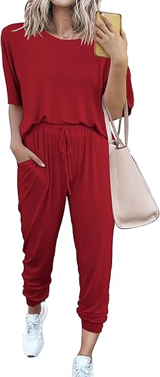 PRETTYGARDEN Women's Two Piece Sets 2025 Summer Spring Jogger Pants Travel Vacation Lounge Outfits Airplane Matching Clothes