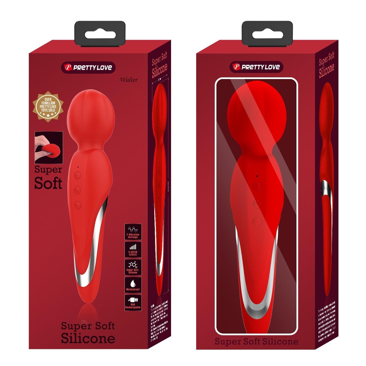 Pretty Love Walter Vibrador Wand Rojo 1Ud-image