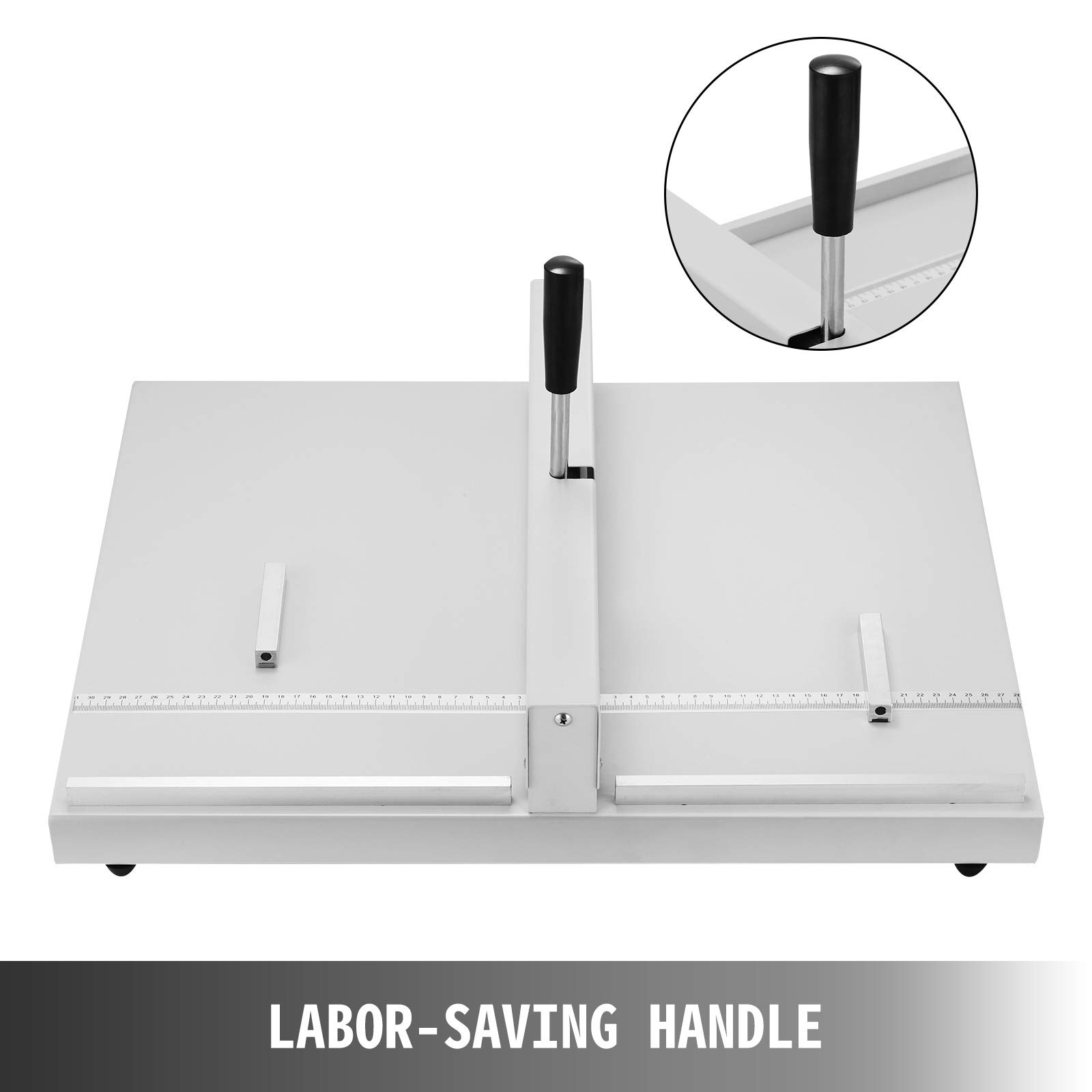 VEVOR Máquina Plegadora de Papel con Puntaje Manual de 59,7 cm x 49,5 cm, Plegadora de Papel Manual de 460 mm, Creasing Machine Tool con Reglas de Posicionamiento para Archivos, Mapas, Fotos, Papel A4