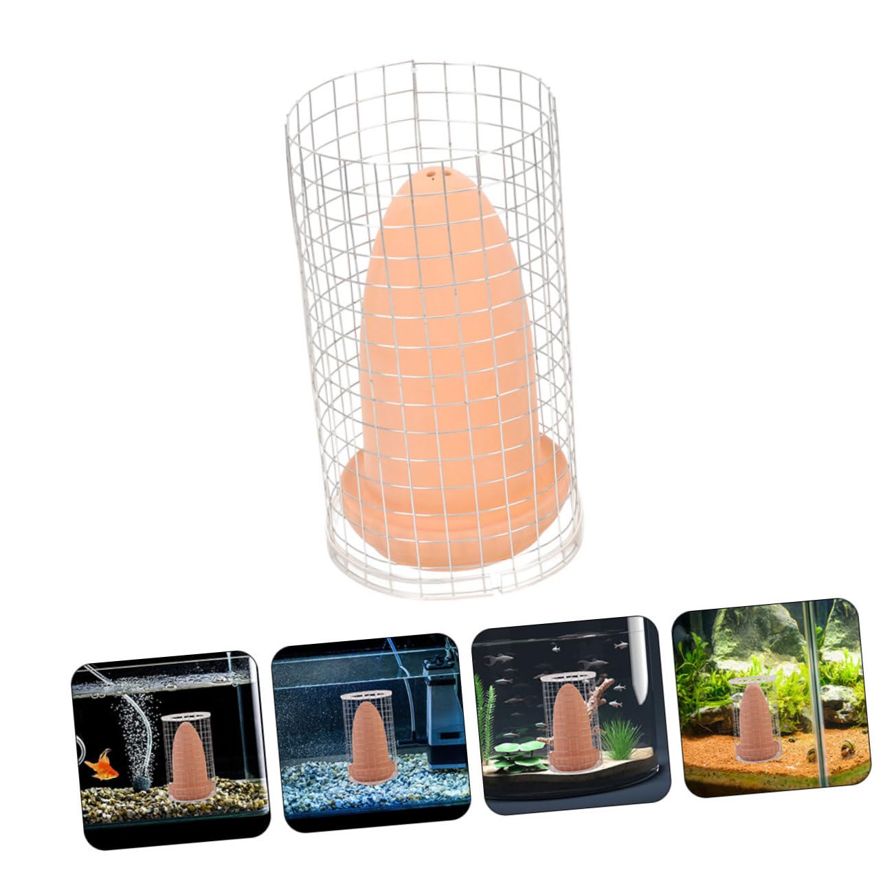 WOONEKY Conos Divisor para Ángel de Cerámica de de Peces Camarones Cría y Usar de Pecera Material de Barro y Diseño Fácil de Acuario para Granjas de Cría y Acuarios