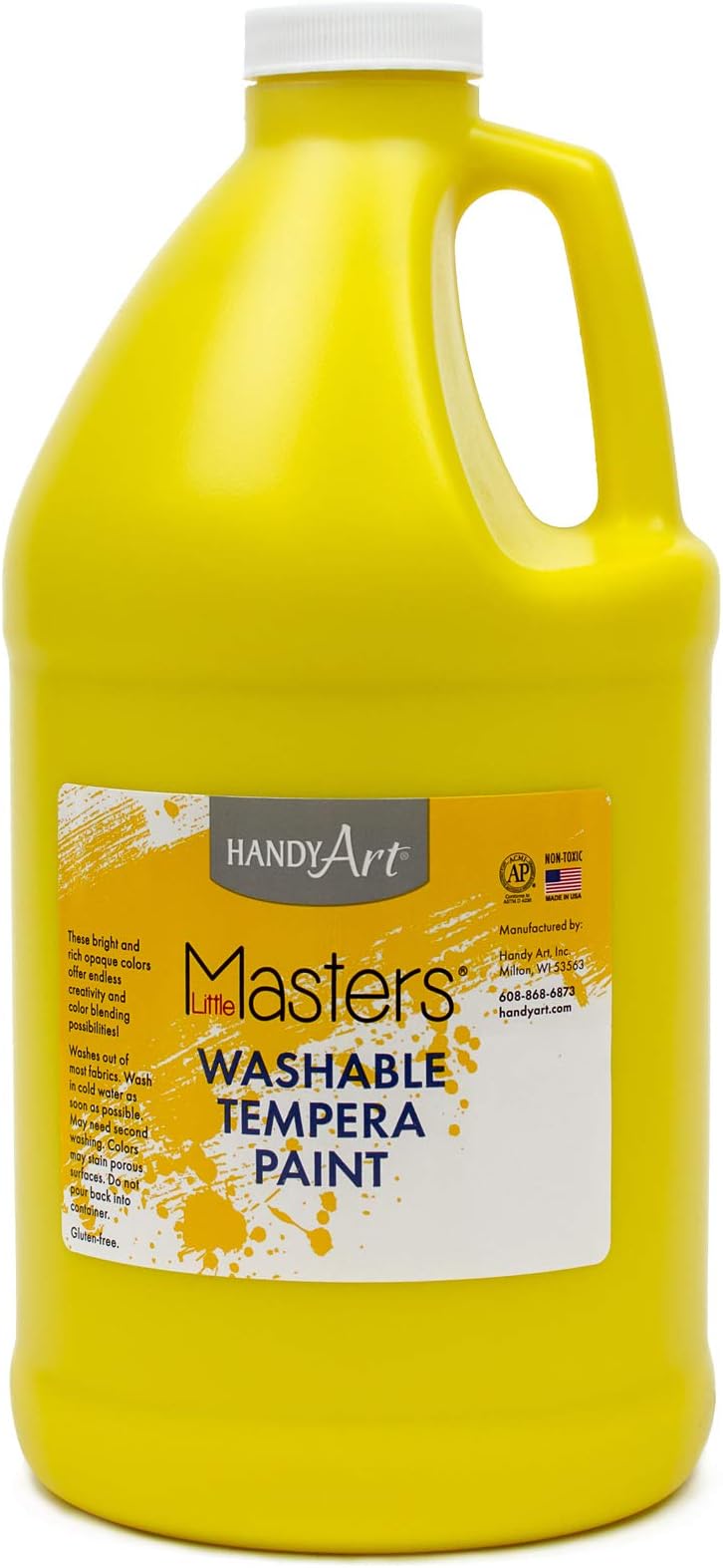 Little Masters Washable Tempera Paint, 64 Fl Oz (Pack of 1), Yellow