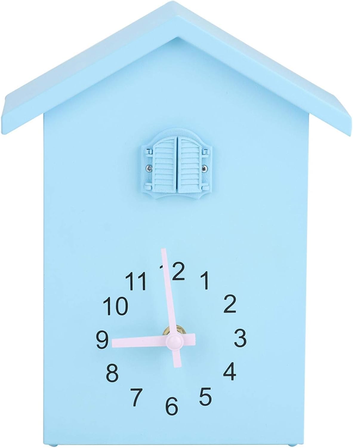Wall Clock, Unique Style Blue ABS Plastic Wall Clock On Time Alarm Pendulum Cuckoo Clock with Bird Decor Home Decoration