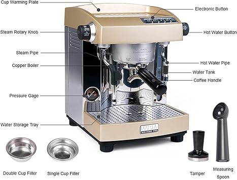 Espresso Cafe Machine Professional Double Pump Espresso Coffee Maker