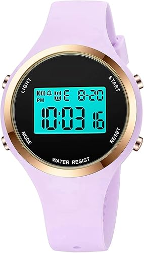 El deporte al aire libre relojes reloj despertador 5Bar impermeable LED Digital Watch