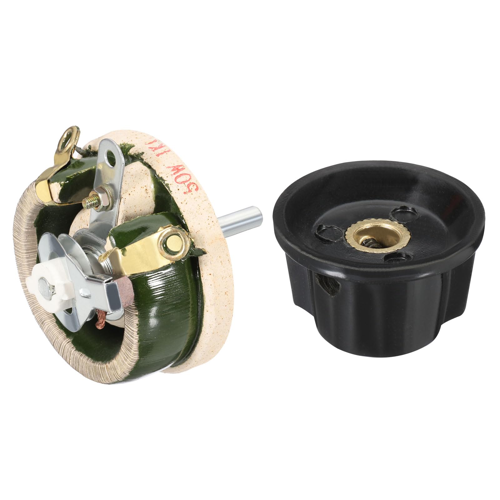 YOKIVE 50W 1000 Ohm Reostato, Reostato Ceramico Resistore Regolabile Potenziometro Avvolto Ad Alta Potenza Resistore Variabile Con Copri Manopola Regolabile
