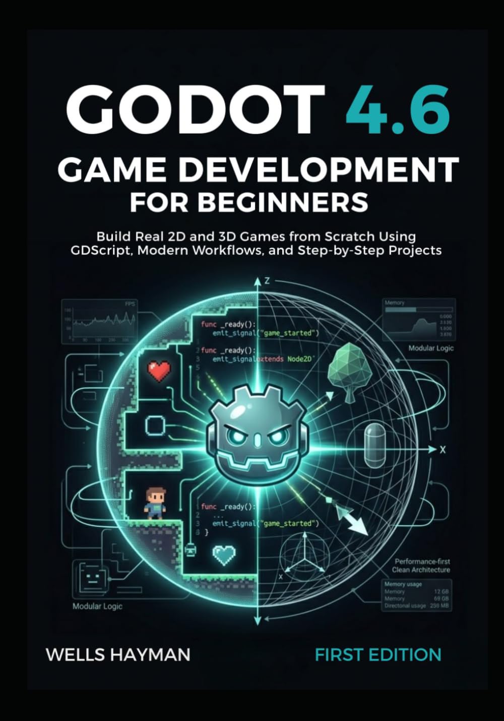 Godot 4.6 Game Development for Beginners: Build Real 2D and 3D Games from Scratch Using GDScript, Modern Workflows, and Step-by-Step Projects: 1 (Godot 4.6 Game Development Mastery Series)