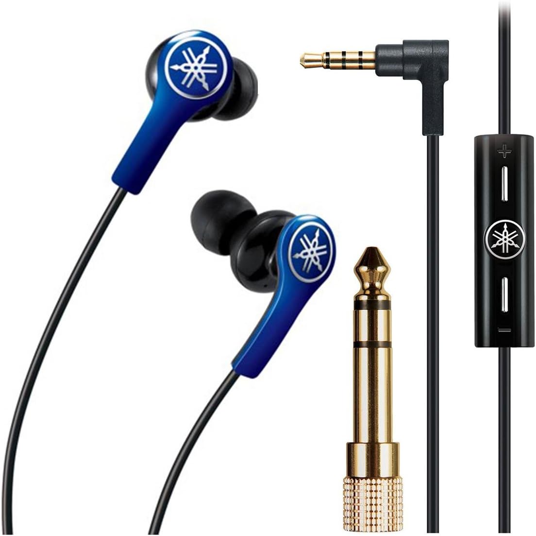 Yamaha EPH-M100BU High-Performance Earphones with Remote and Mic, Blue
