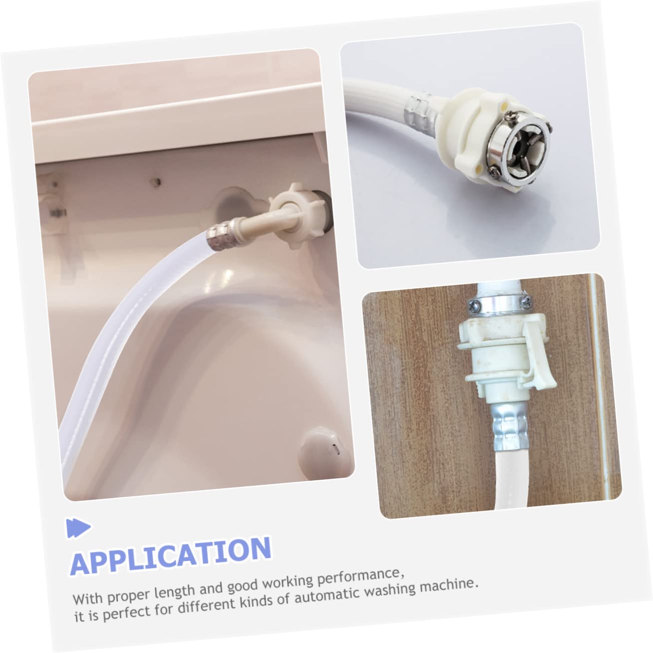 SHINEOFI 2pièces Tuyaux Inlet Pour Machine à Laver Flexible Résistant à Haute Pression Adapté Aux Machines Automatiques Adaptateur Fileté