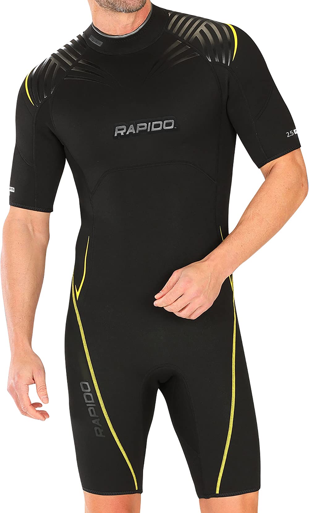 Phantom Aquatics Rapido 2.5mm Men's Shorty Wetsuit for Scuba Diving, Snorkeling, Surfing, Watersports