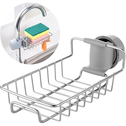 ZOOSE Adjustable Sink Faucet Shelf Rack