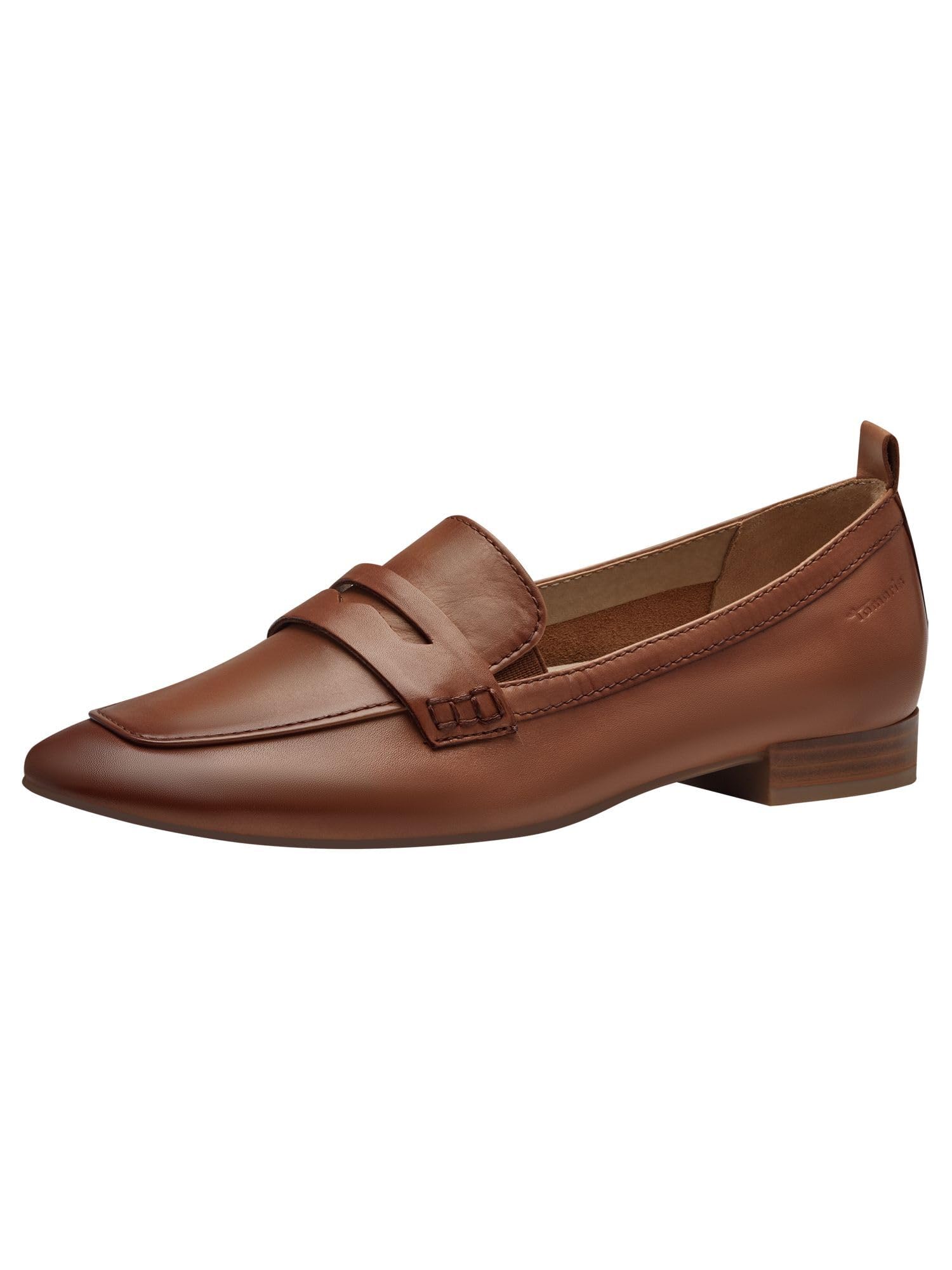Tamaris Comfort Women’s Leather Slippers with Block Heel, Nut, 10,5 UK