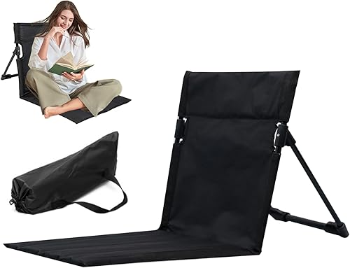 Miniatura 8 de Eioflia Tumbonas, tapete de playa reclinable ligero con respaldo, montaje en un solo paso, silla de playa plegable con bolsa de transporte para