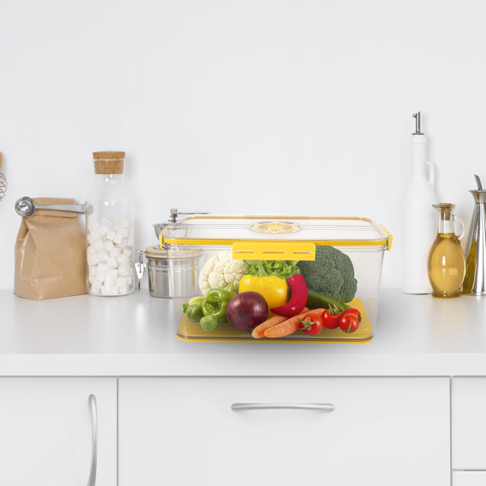 SOLUSTRE Contenitore per Alimenti Ermetico con Coperchio a Pet Pp