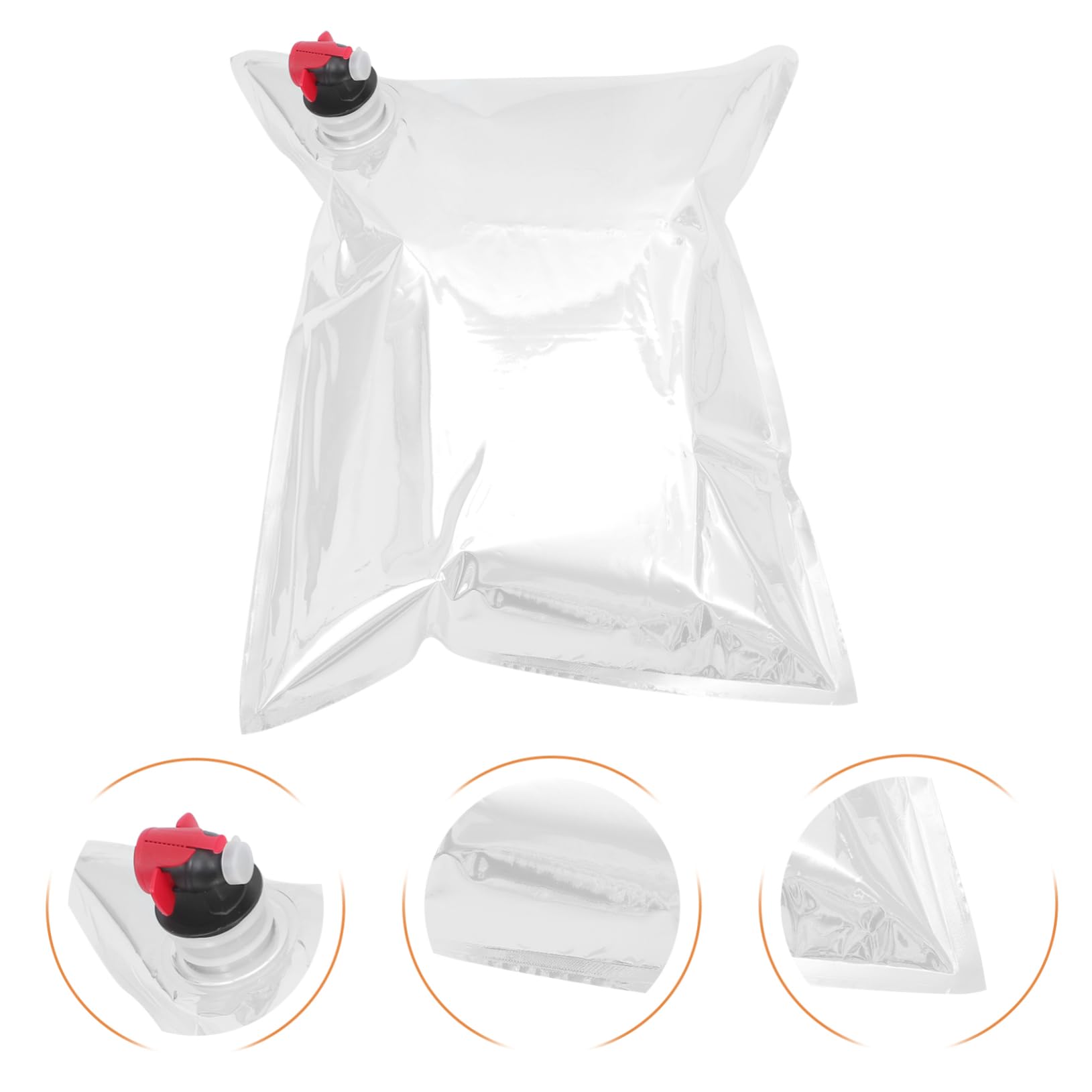 OUNONA 10Pcs Refillable Drink Bags Capacity Liquor Pouches for Parties Easy Filling Dispensing Reusable Wine Purse for Gatherings Portable Beverage