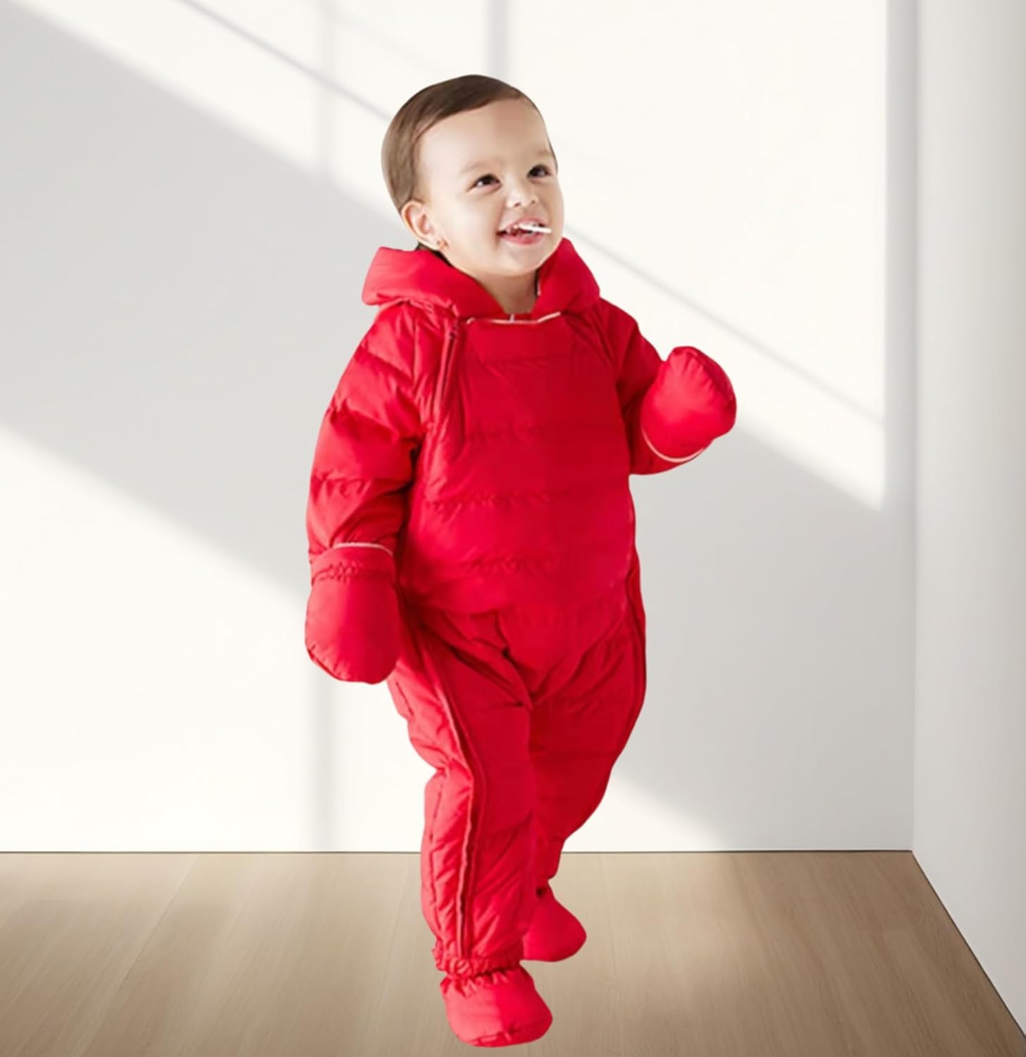 3 Stück Baby Flanell Futter Schneeanzug Unisex Winter Warm Jumpsuit Double Zip Up Strampler