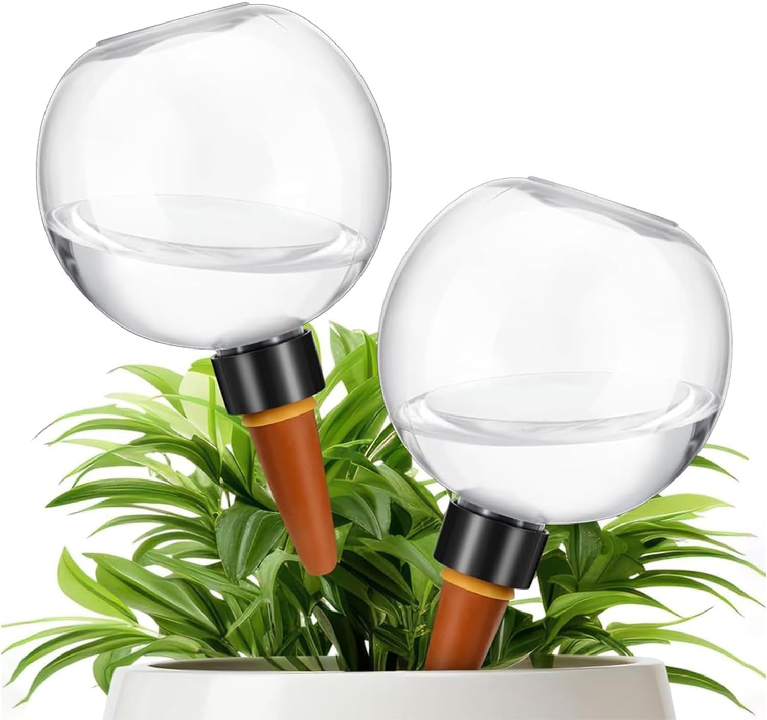 自動水やり器 2個セット 植物 水やり 植物 水やり 500ml 透明 プランター給水グローブ 自動給水器 持続保湿式 留守中も安心 室内 ベランダ対応 鉢植え 盆栽 出張 旅行 園芸 植木鉢 プランター用