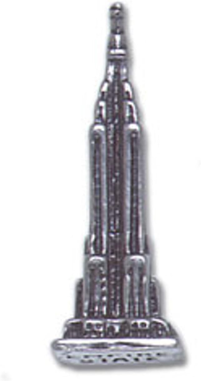 Sterling Silver 3D Tall Empire State Building Charm