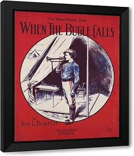 ArtDirect When the bugle calls the great soldier march song (1918) Custom Framed Art Print Giclee Print or Canvas Options with Various Sizes and Customization by Anonymous