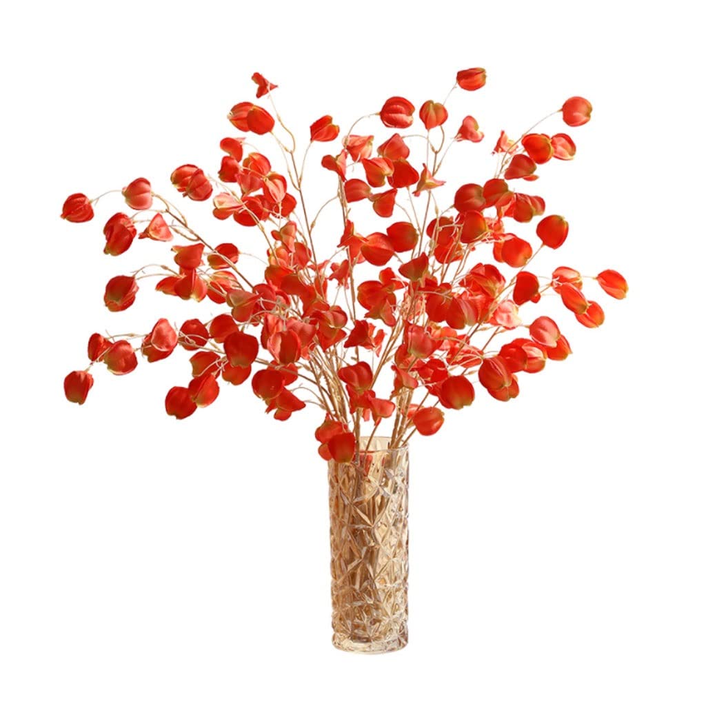 Künstliche Blumen Laterne Frucht Künstliche Blumen mit Vase Wohnzimmer Hochzeit Büro Dekoration Hochzeit Gefälschte Blume Set Künstliche Blumen wie Echt