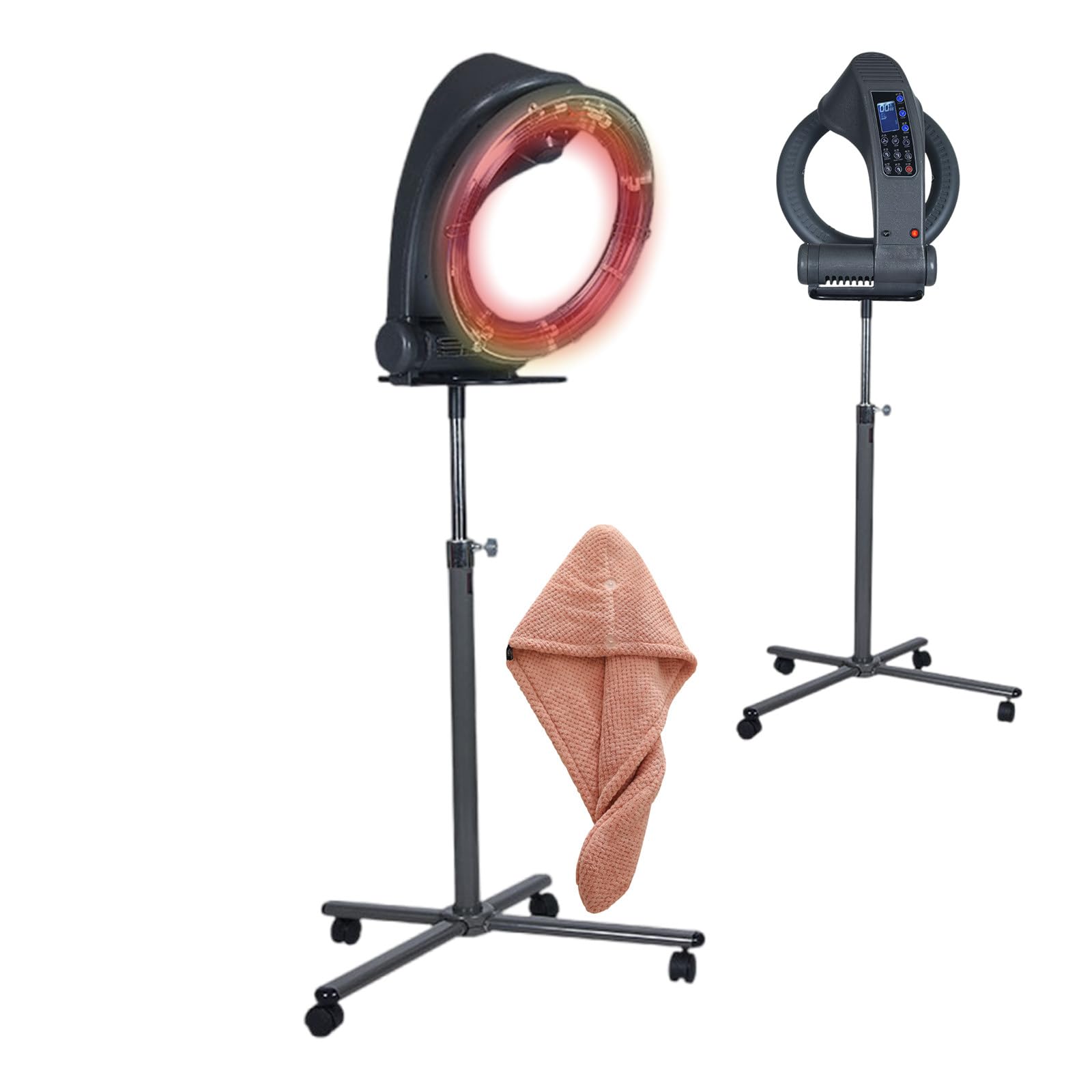 360 Freestanding Rotating Salon Dryer 1200w Color Processor Salon Hair Dryer - with LED Control Panel Timer Adjustable