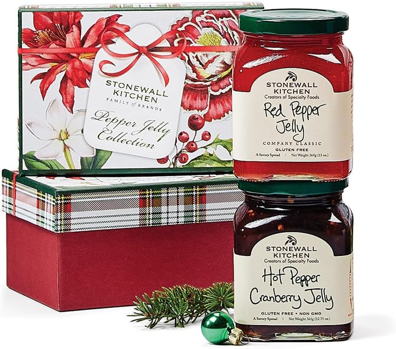 Stonewall Kitchen Winter 2 Piece Pepper Jelly Collection Gift Set and Gift Box