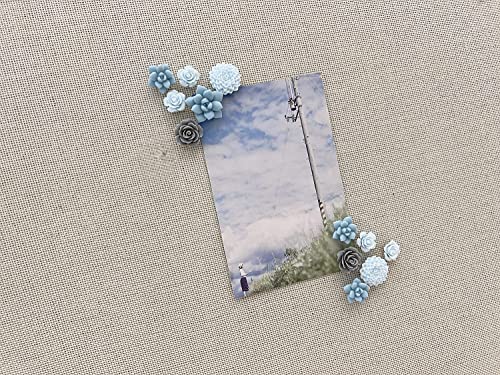 image for Temoyj 24 Pcs Decorative Pushpins,Cork Board Tacks,Bulletin Board Tack