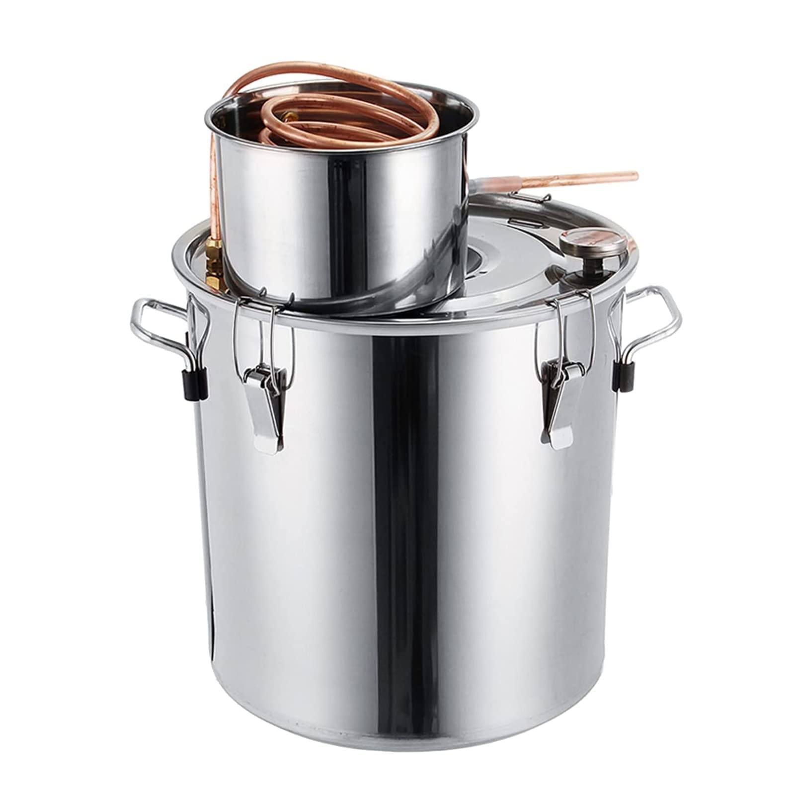 ANZAGA Stainless Steel Steam Distillation Kit, Essential Oil Distiller, Making Essential Oil and Hydrosol,12 l/3 gal