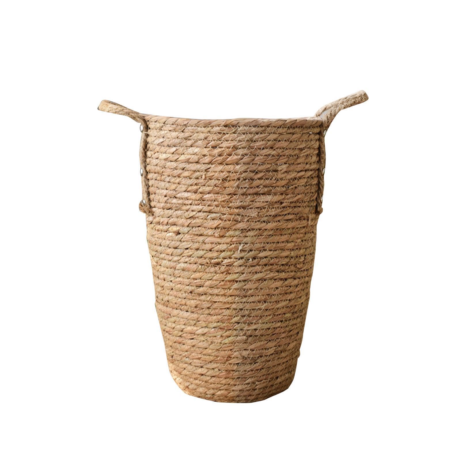 ALCXAZS Stylish Decorative Planter Basket With PP Liner Indoor Outdoor Flower Arrangements And Added Storage Planter Basket With PP Liner Can Be Placed In, L