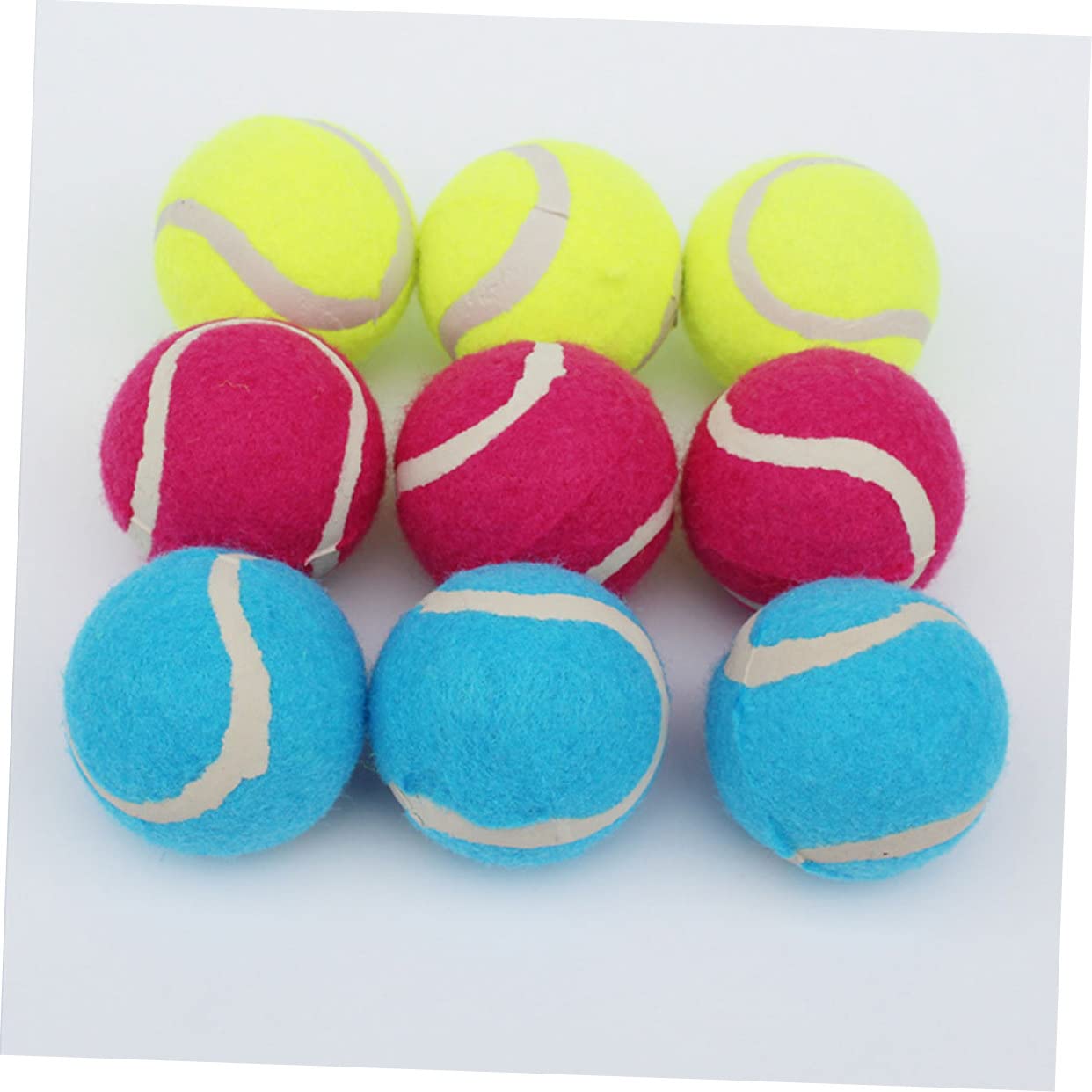 6 Stück Hundetennisbälle aus Gummi, Leichte Wurfbälle für Welpen | Soft, Bissfest und Verschleißfest, für Drinnen und Draußen, Kleines Hundespielzeug im Mehrfachpack