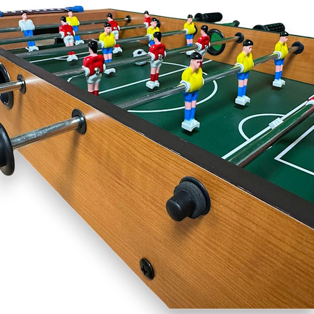 Futbolín de Mesa con 2 Pelotas, Contador de Puntuación y Barras Metálicas para Niños y Adultos
