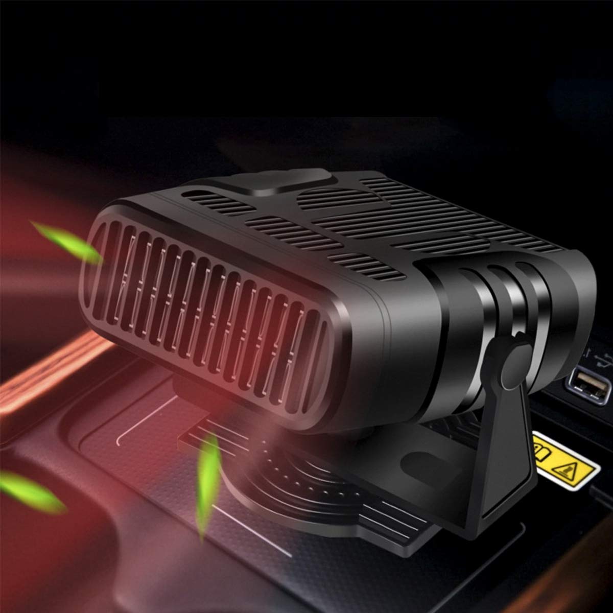 YONGYAO 12V 24V 500W 360 stopni przenosny samochód ciezarowy nagrzewnica powietrza wentylator chlodzacy odmglawianie szyby przedniej-12V