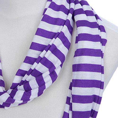 Soft Striped Infinity Loop Jersey Scarf4