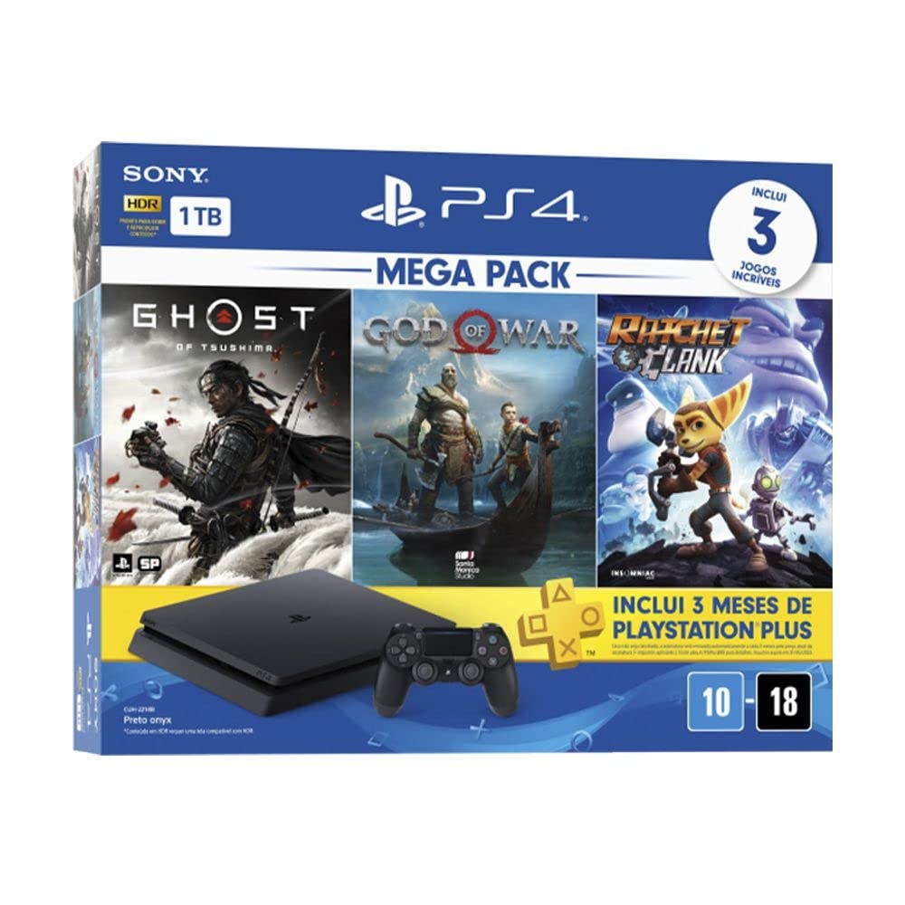 Console PlayStation 4 Mega Pack 18 - Ghost of Tsushima, God of War