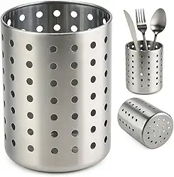 Porta Talheres em Aço Inox para Pia Organizador de Cozinha