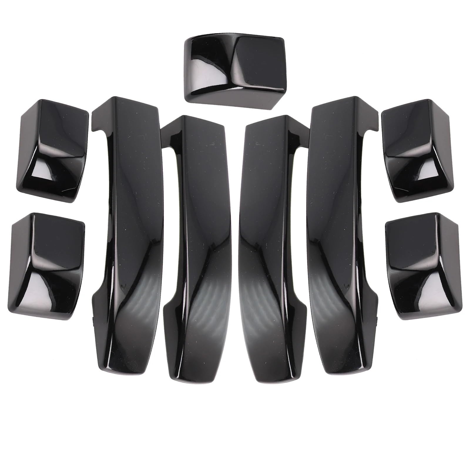 ZJHYGMD Glossy Black Door Handle Cover Trim for Land for Rover for Range L322 2002 2012 (9PCS)
