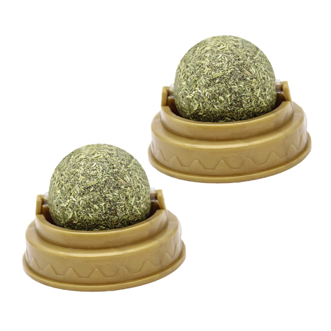 DOITOOL 12piezas Juguete Interactivo para Gatos Bolas De Menta para Pegar La Pared Promotor De Digestión y Limpieza Juguete Rotativo para Estimulación y Diversión De Gatos Pequeños