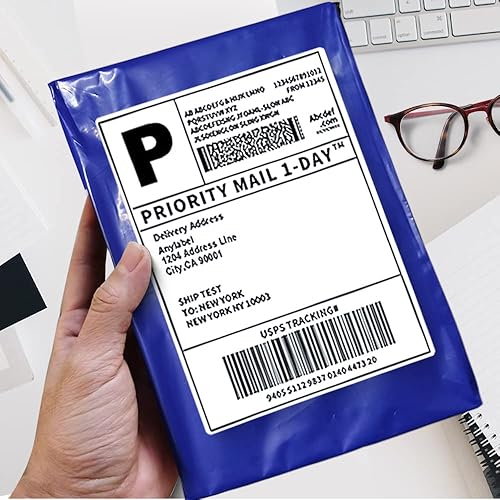 Miniatura 6 de POLYSELLS Sobres de envío de polietileno, sellado adhesivo fuerte, bolsas de correo postal impermeables y resistentes al desgarro. Bolsas de correo