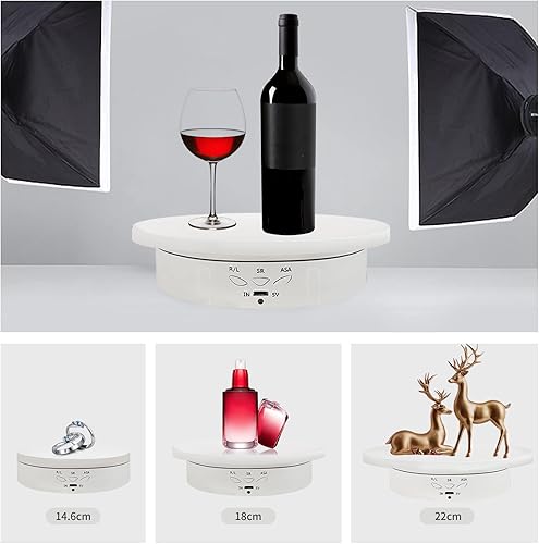 Miniatura 8 de Soporte giratorio motorizado remoto con batería recargable Lazy Susan motorizado con 5.747.088.66 pulgadas cubierta de repuesto 3 en 1 para