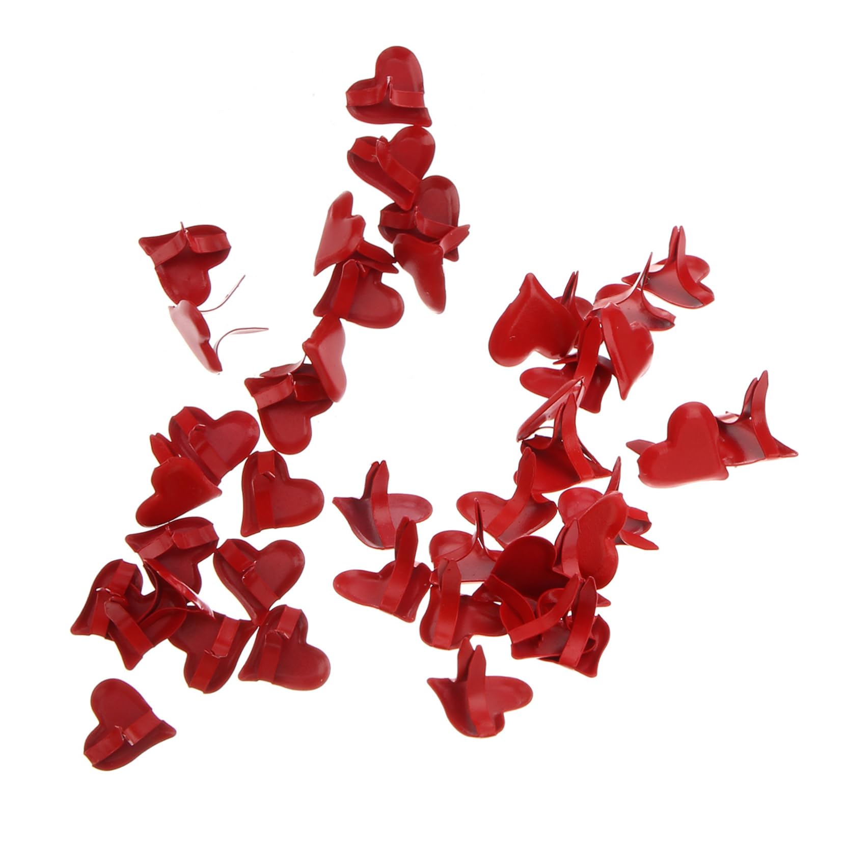 Gadpiparty 50pcs Heart Shaped Mini Brads Durable Fasteners for Scrapbooking Crafting and DIY Projects Red Brads for Creative Crafts