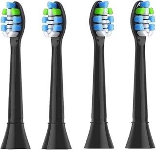 16Pack Brush Heads, Compatible with Philips, HX6211 HX6213 | HX6220 HX6231 HX6234 HX6235 HX6250 HX6263 HX6275 HX6610 HX6616 HX6620 HX6631 HX6632(4pcs Black)