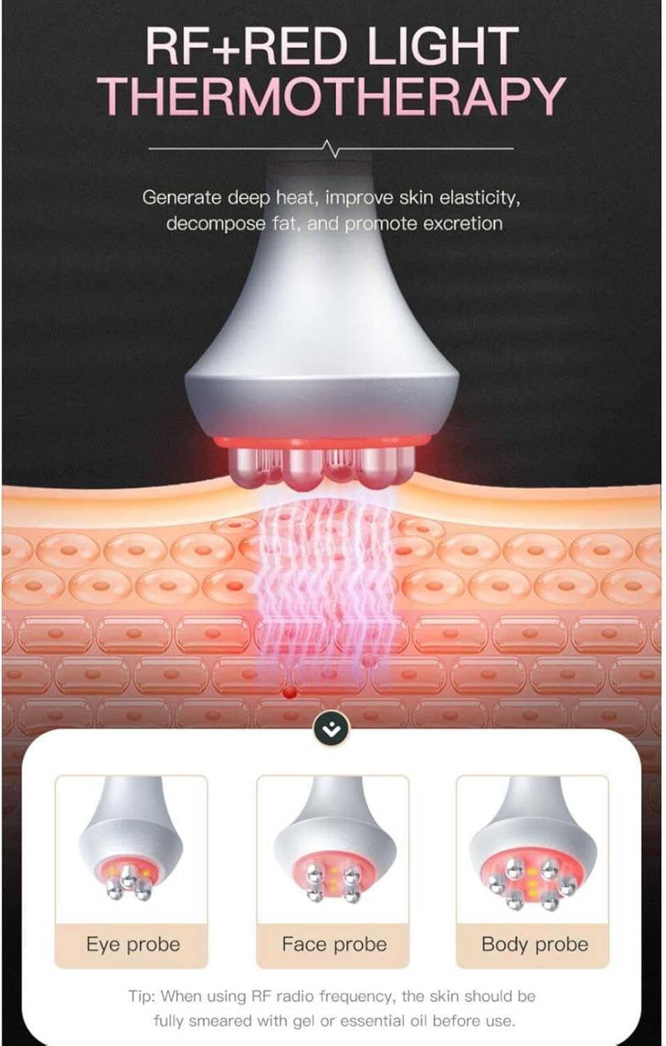 Dispositivo dimagrante 80k 9 in 1, macchina di bellezza per il dimagrimento del corpo, strumento di bellezza per il sollevamento della pelle con strumento di rimozione del grasso, con 9 sonde A