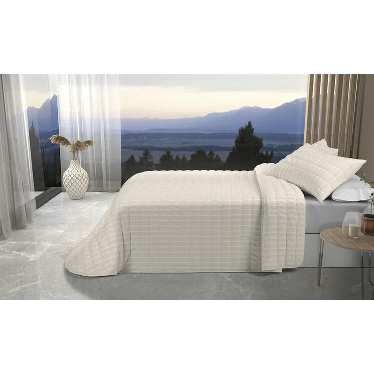 Pierre Cardin Colcha bouti Ondas - Cama 150 cm - Color Beig