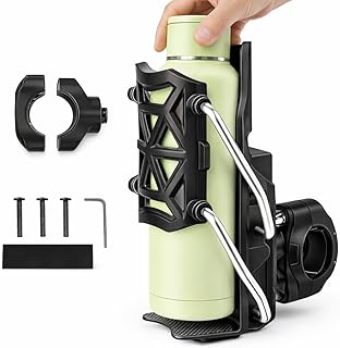 Yobbo Bike Cup Holder, Motorcycle Water Bottle Holder 360° Rotation Adjust Bicycle Handlebar Water Bottle Cages, Upgraded ...