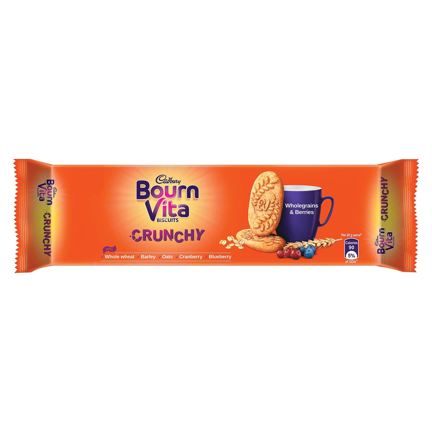 Cadbury Bournvita Biscuits Crunchy 100 g (Count of 4)