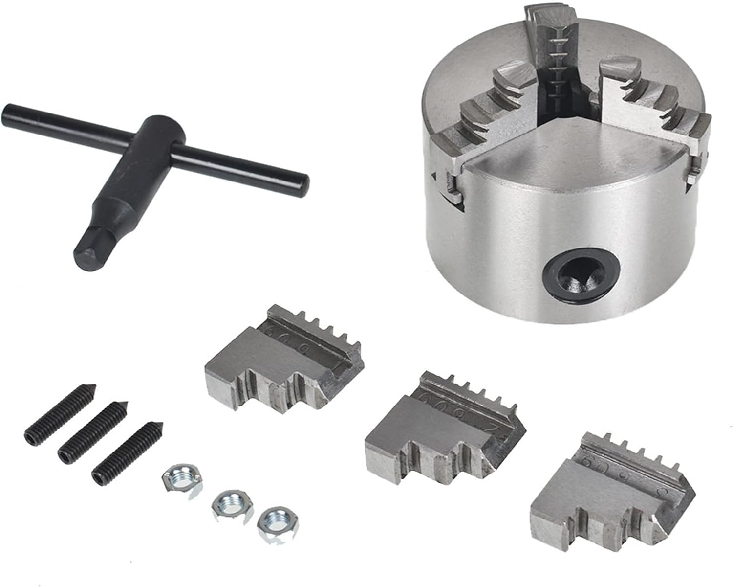kimllier K11-100 3-Jaw Self Centering Lathe Chuck 100mm(3.94 Inch) Diameter Fit for CNC Drilling Milling Machine Wood Turning