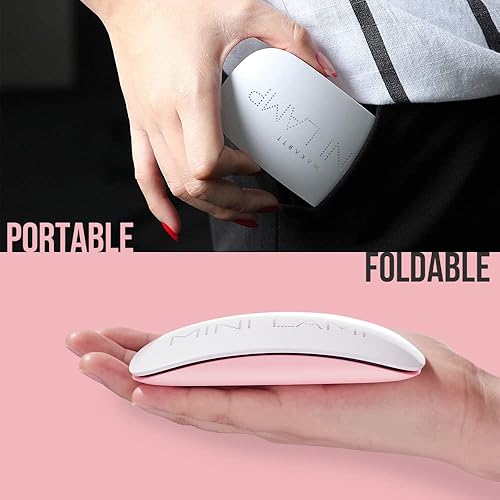 Miniatura 5 de Makartt Lámpara de uñas LED UV, mini luz UV para uñas de gel, paquete de luz de curado de esmalte de gel portátil de secado rápido USB de 6 W con