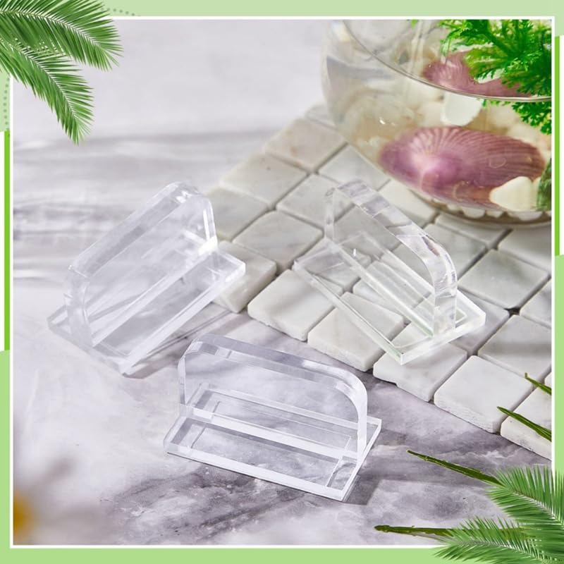 Ricambi Acquari Maniglie Coperchio Acquario TonySa - 6 Pezzi In Acrilico Trasparente 6 Pezzi Con Adesivo