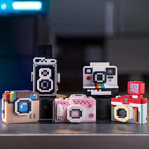 Miniatura 1 de Camera Building Blocks Pink DSLR&Rainbow Polaroid&Black Vintage&Red Flash Retro&Mini Polaroid 460-645pcs Mini Bricks for Adults Kids 8+Creative Gift