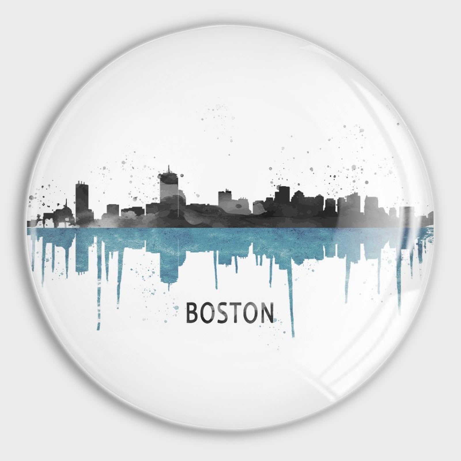 Aimants Boston pour réfrigérateur et tableau blanc en verre - Lot de 4 magnets de cuisine